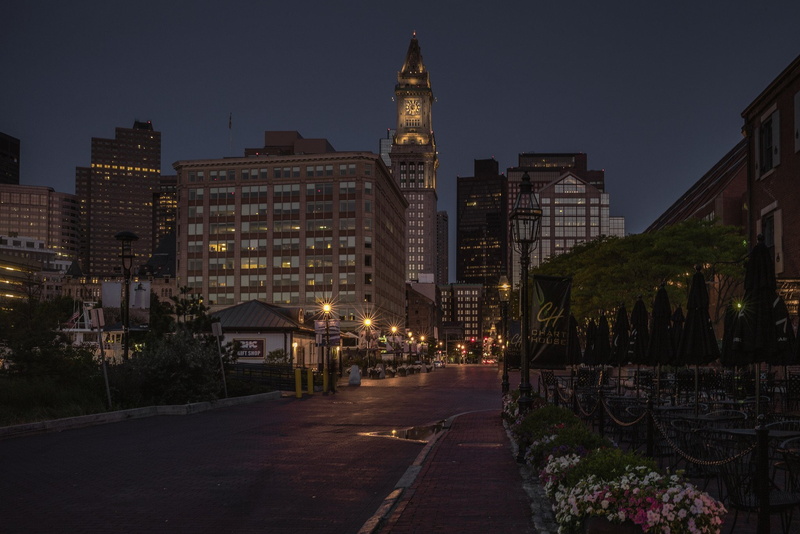 skyline, boswash, bridges, cities, boston, atlantique, tower, massachusetts, ocean, 1080P, night, bay, architecture, city, usa