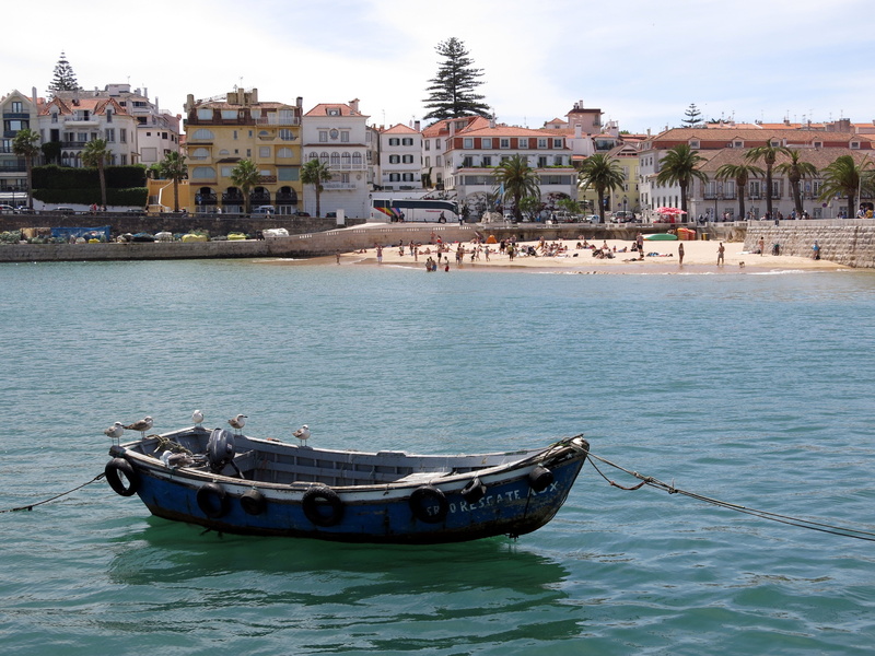 portugal, building exterior, architecture, port, beach, ship, waterfront, tourism, 4K, travel, cascais, boot, nature, sea, day, city, travel destinations