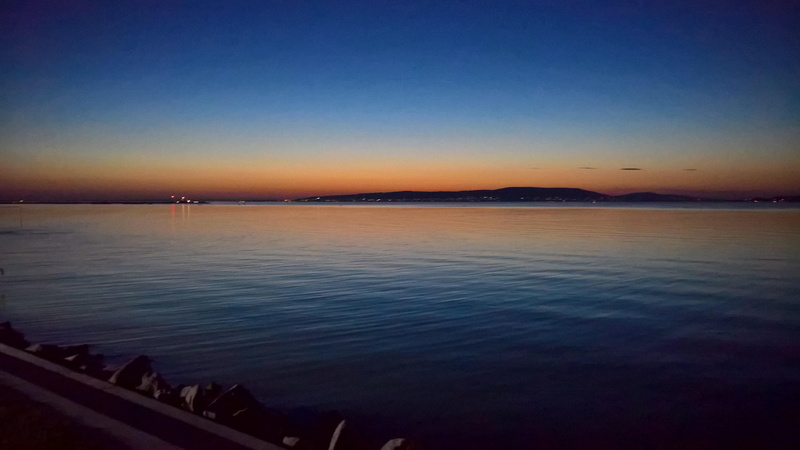 outdoors, sea, holiday, beauty in nature, sunset, horizon, hungary, copy space, blue, balaton, 4K, lake, water, idyllic, sky, reflection, lake balaton