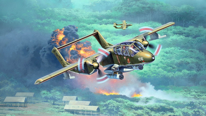 Bronco, American light attack aircraft, North American, 1080P, OV-10А, the first and main production version