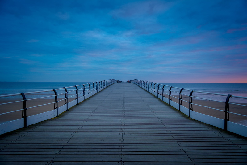 empty, built structure, cloud - sky, boardwalk, sea, beauty, first light, 5K, sunrise, wood paneling, the way forward, dock, beach, sky, nature, morning