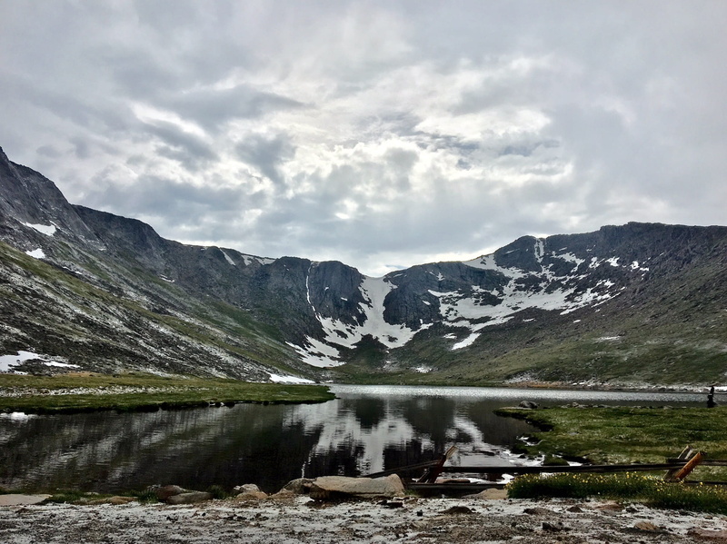 mountain range, sky, snow, idyllic, day, summit lake park, water, mountain, mountain peak, cloud - sky, no people, outdoors, crystal, non-urban scene, colorado