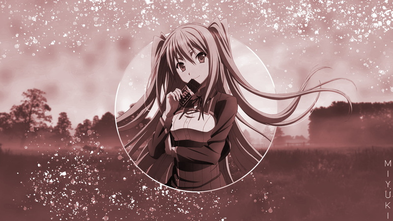 sepia, anime girls, Koi to Senkyo to Chocolate, picture-in-picture, Sumiyoshi Chisato, long hair, 1080P, anime
