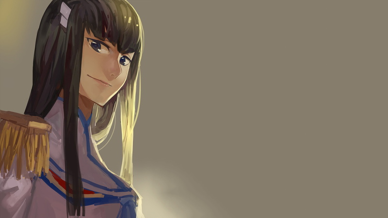 front view, hairstyle, real people, 4K, Kiryuin Satsuki, indoors, waist up, copy space, young women, women, Kill la Kill, beautiful woman, portrait, arts culture and entertainment