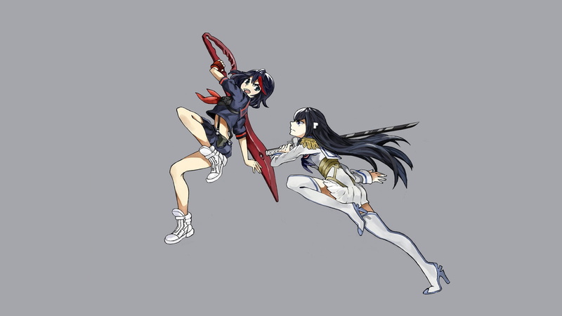 insect, anime, women, people, cut out, body part, Matoi Ryuuko, adult, angel, emotion, smiling, black color, anime girls, Kill la Kill, studio shot, human body part