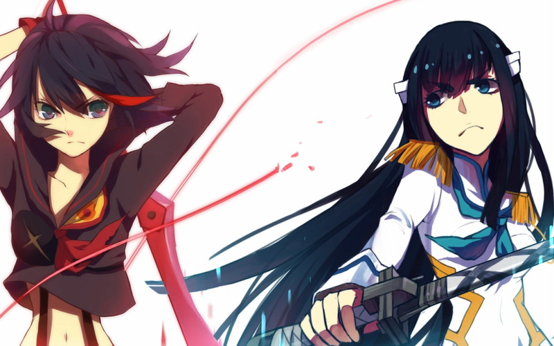 day, Matoi Ryuuko, portrait, looking at camera, outdoors, multi colored, no people, Kiryuin Satsuki, Kill la Kill, 720P, fashion, creativity, close-up