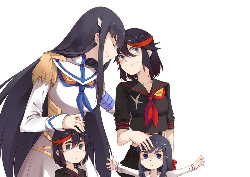 representation, clothing, white background, costume, standing, cut out, Kill la Kill, holding, 2K, disguise, mask - disguise, well-dressed, Kiryuin Satsuki