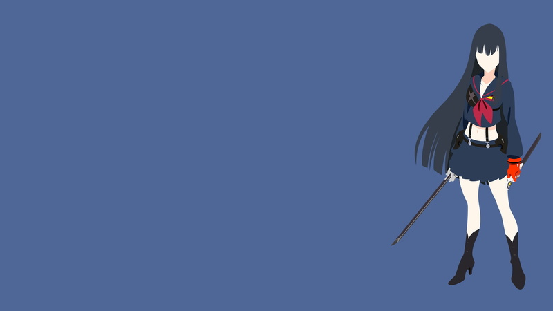 clear sky, air vehicle, leisure activity, day, travel, technology, Kiryuin Satsuki, Kill la Kill, outdoors, sky, no people, blue, backpack, 2K, rear view