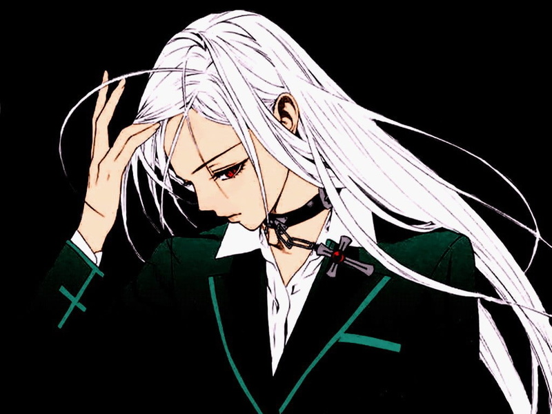 portrait, young adult, waist up, one person, studio shot, headshot, Rosario + Vampire, green color, lifestyles, anime, black background, front view, human face