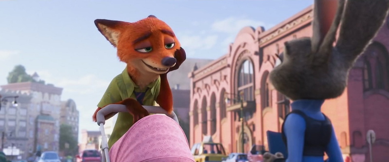 Screen Shot, Cartoon, movies, 3d, animals, Nick wilde, Judy Hopps, 1080P, rabbits, Fox, Anthro, Zootopia