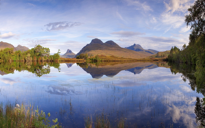 Nature, Mountains, Scotland, Landscape, Lake, 2K
