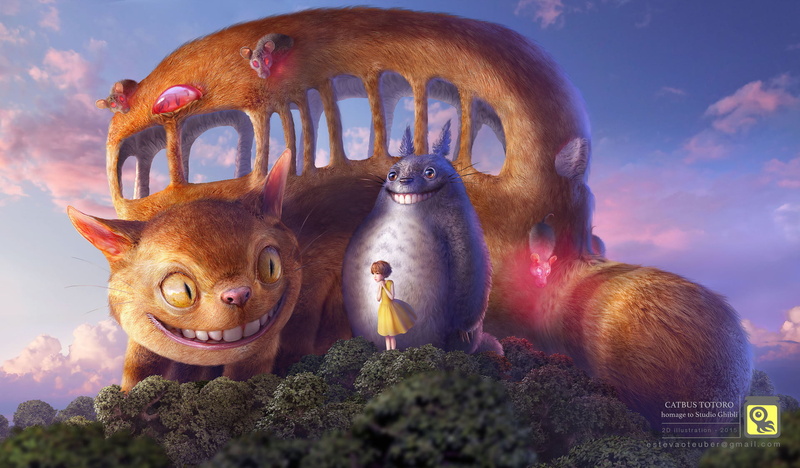 Totoro (My Neighbor Totoro), Movie, 1080P, Catbus (My Neighbor Totoro), Studio Ghibli, Satsuki Kusakabe, My Neighbor Totoro