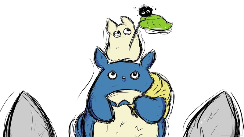 My Neighbor Totoro, Mini Totoro (My Neighbor Totoro), 1080P, Movie, Sootballs (My Neighbor Totoro)