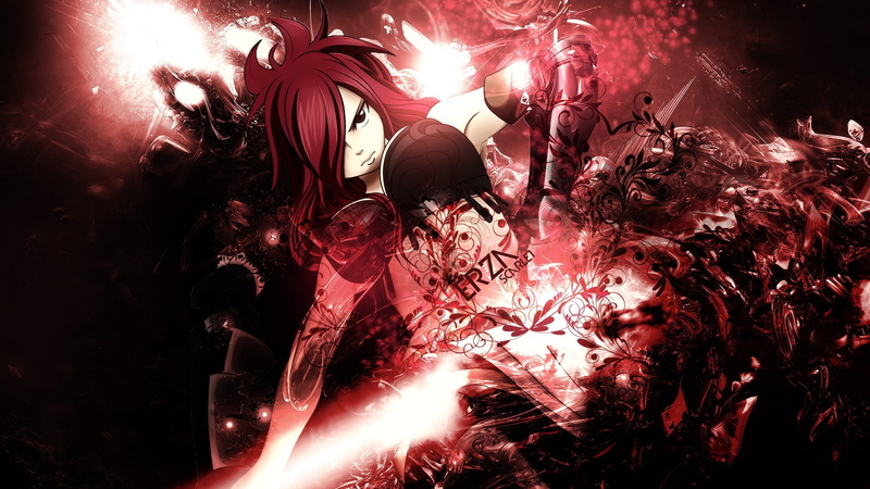 fairy, x, anime, erza, girls, tail, hd, 1080P, art, scarlet, Fairy Tail, full