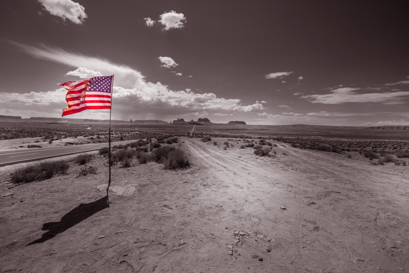 flag, Monument Valley, Forrest Gump Point, 5K, Uta