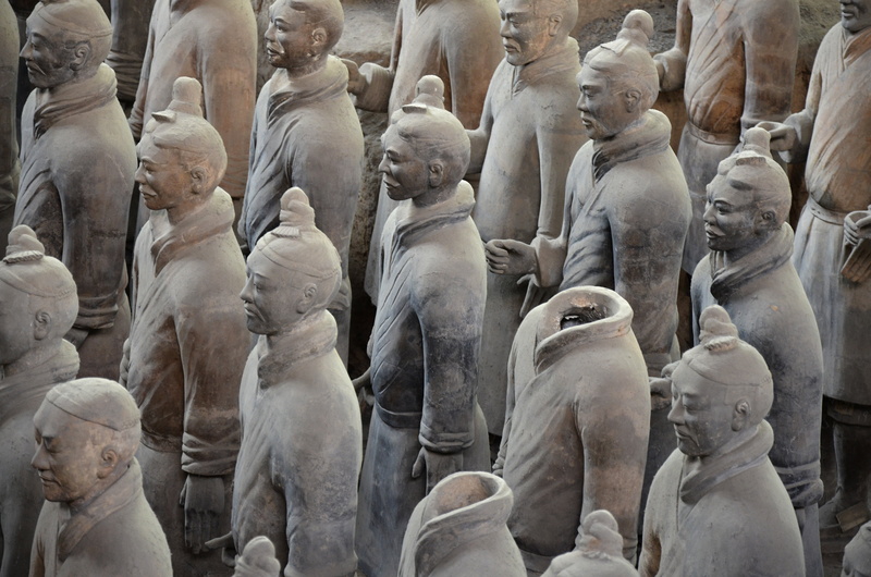 art and craft, history, the past, human representation, creativity, emperor, craft, male likeness, sculpture, xian, large group of objects, work of art