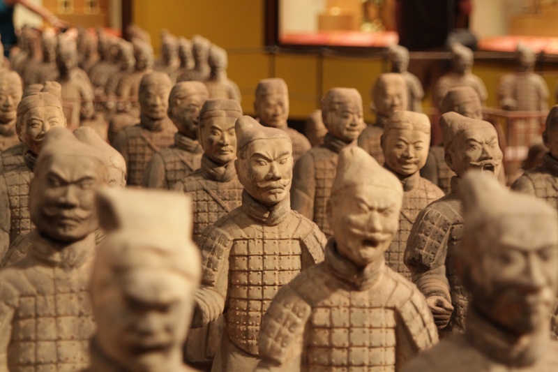 china - East Asia, selective focus, male likeness, china, architecture, spirituality, soldiers, representation, history, in a row, belief, art and craft