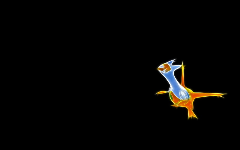 Pokémon, glowing, copy space, fire, illuminated, nature, no people, Latias (Pokémon), animal wildlife, star shape, animal representation, dark, night, Legendary Pokémon