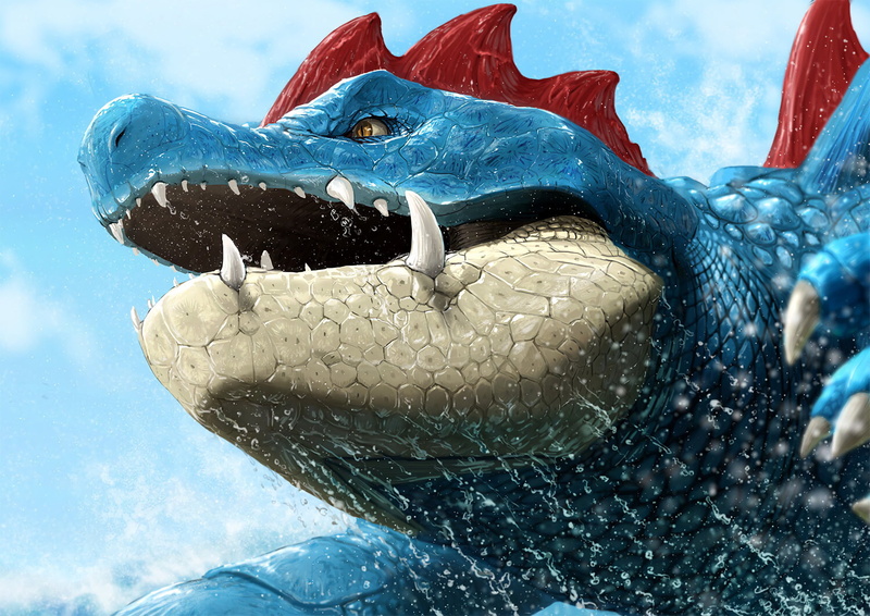 Feraligatr (Pokemon), marine, reptile, fun, aquatic mammal, outdoors, 1080P, animal themes, animal body part, underwater, Pokémon, vertebrate, animal teeth