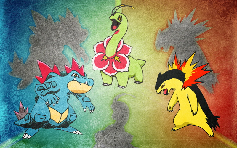 typhlosion, meganium, feraligatr, 1080P, pokemon, cartoon/comic, feraligator, hd