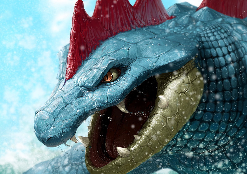 animal wildlife, animal, Pokémon, animal themes, close-up, 1080P, Feraligatr (Pokemon), animal body part, day, nature, animal mouth, outdoors, focus on foreground