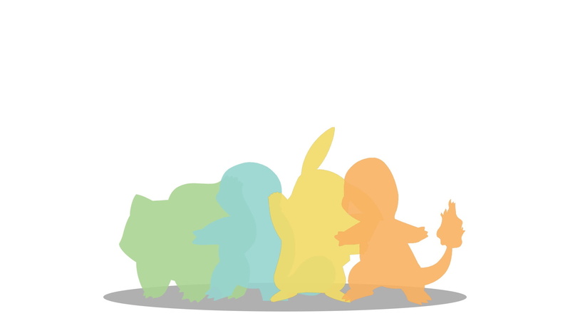 charmander, elements, pokemon, flame, blue, bulbasaur, onion, turtle, squirtle, Pikachu, 1080P, egoity, colored, seed, grass, green, leaves, shadows, element