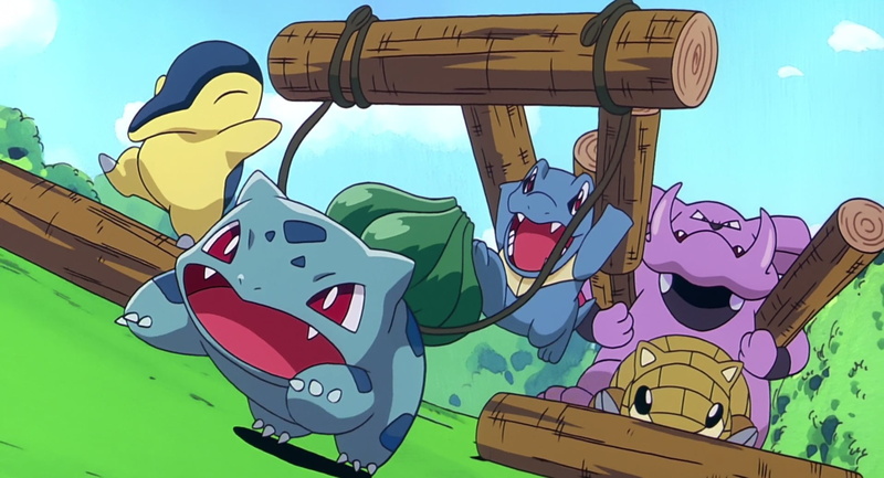 amusement park ride, representation, built structure, grass, Granbull (Pokémon), outdoors, no people, architecture, Pokémon, art and craft, animal representation