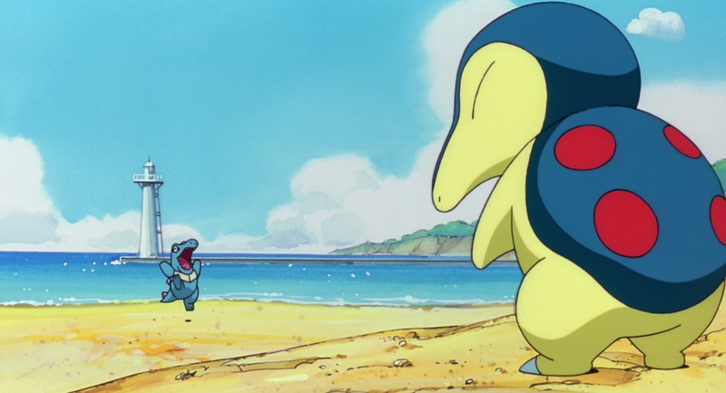 Pikachus Pikaboo, Pokémon, day, sea, creativity, beach, Cyndaquil (Pokémon), nature, sky, Totodile (Pokémon), water, multi colored, leisure activity, outdoors