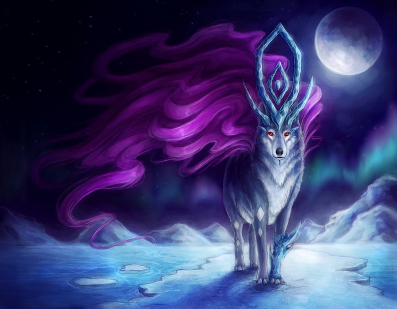Legendary Pokémon, 1080P, Pokémon, Suicune (Pokémon), Wolf, Fantasy, Moon
