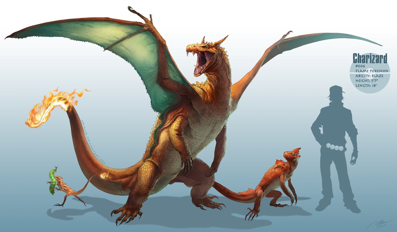 caterpie, charizard, watermark, charmander, charmeleon, arvalis, realistic, dragons, fantasy, 5K, silhouette, dragon, pokemon