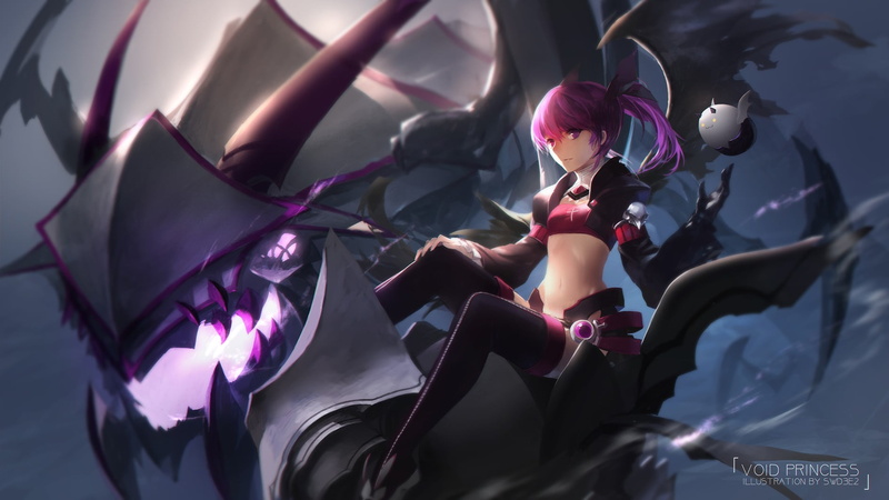 young women, adult, pink color, young adult, women, creature, one person, long hair, nature, thigh-highs, lifestyles, Elsword, Aisha (Elsword), innocence
