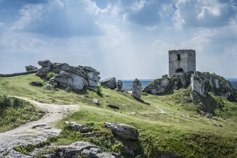 stones, castle, Poland, peacefull, landscape, ruins, 2K, olsztyn