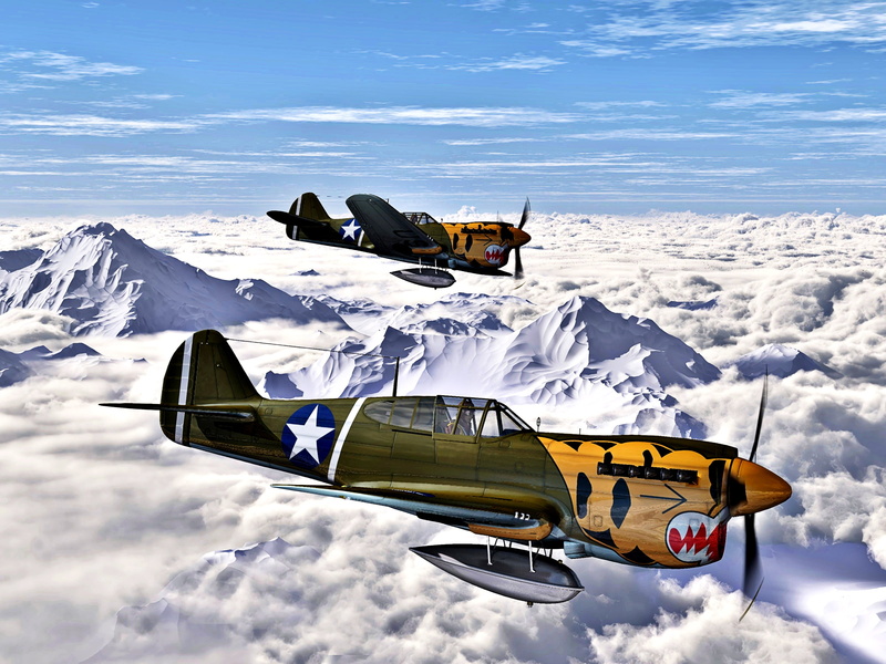 1942, Aleutian Tigers, 11th FS, 343rd FG, 11th US Army Air Force, Warhawk, P-40E, 2K