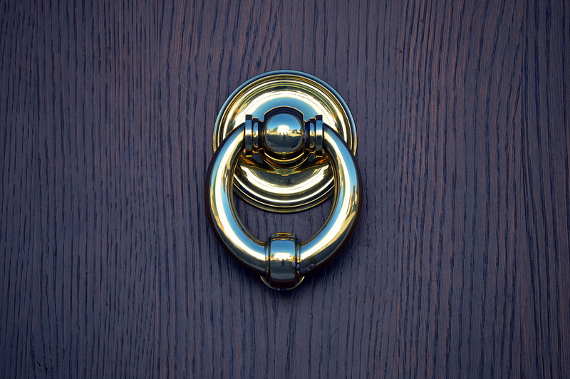 house entrance, handle, gold colored, door hardware, door knocker, door handle, closed, doorknocker, ornate, front door, shape, outdoors, historically