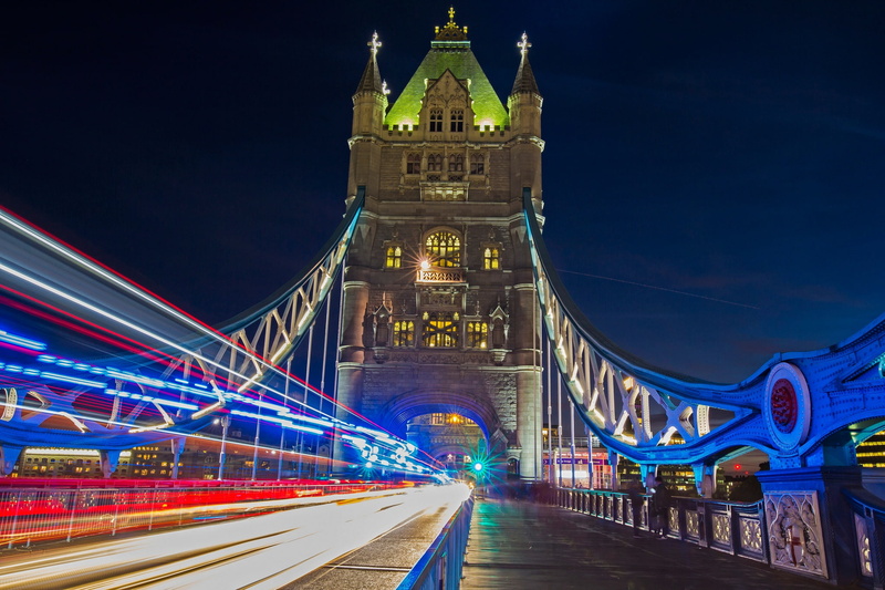 England, Tower bridge, London, 1080P, support, lights