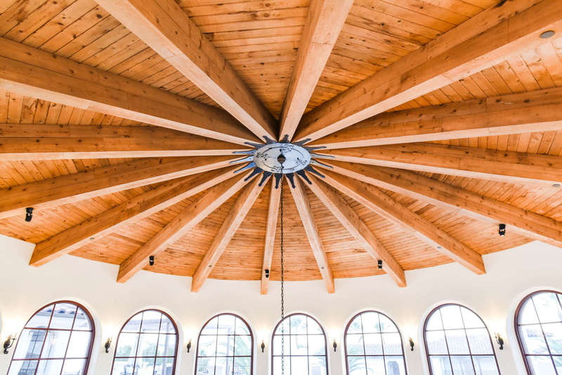 day, directly below, arch, built structure, place of worship, wood - material, low angle view, beams, architecture, ceiling, wood planks, wood, shape, no people
