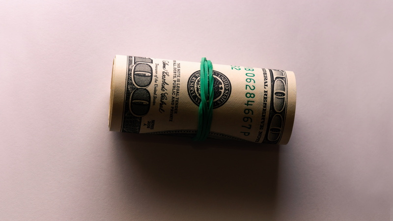 dollar, 4K, hundred, white, Yelunin Roman, rubber band, one, 100, green, money, evergreen, photography, Franklin