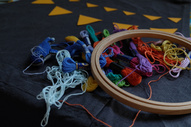 abundance, hobby, textile, variation, multi colored, indoors, close-up, wood - material, embroidery, still life, scissors, no people, creativity, choice