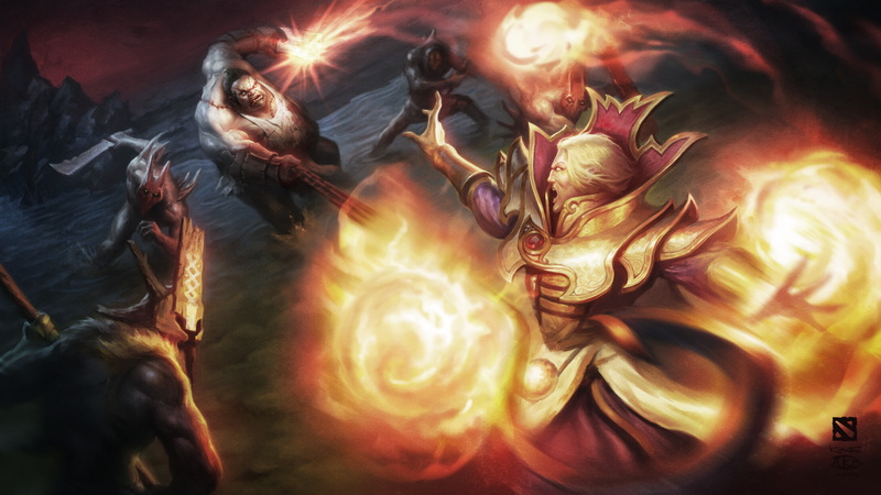 Invoker, dota 2, moba, Butcher, 5K, pudge