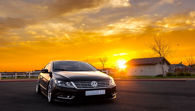 nature, road, mode of transportation, motor vehicle, street, yellow, sun, Passat, car, built structure, building exterior, city, sedan, tuning, 1080P