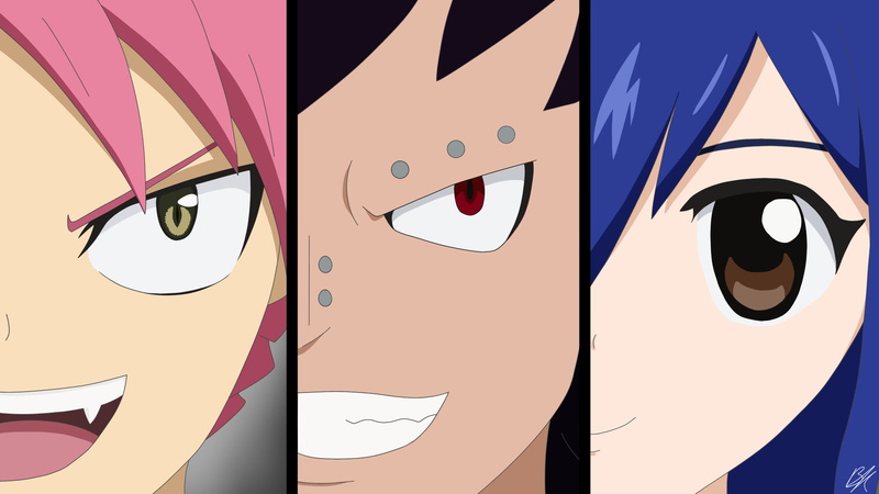 1080P, Anime, Fairy Tail, Gajeel Redfox, Natsu Dragneel, Wendy Marvell
