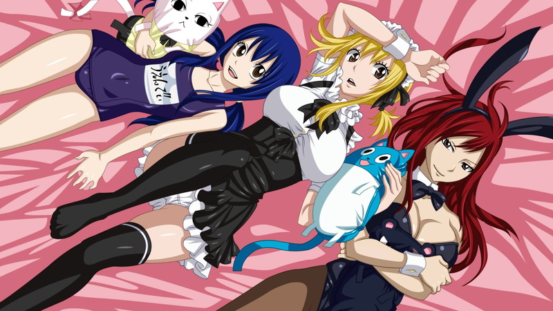 1080P, Heartfilia Lucy, Fairy Tail, Marvell Wendy, Scarlet Erza