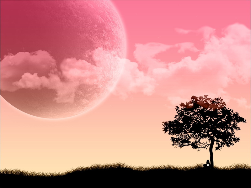 nature, non-Urban Scene, scenics, full moon, digital composite, rural Scene, land, ature, season, shape, sunlight, black Color, scenics - nature