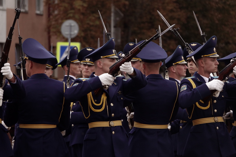 men, standing, army, preparation, government, weapon, security, marching band, military, adult, weapons, shooting, people, uniform, parade, protection