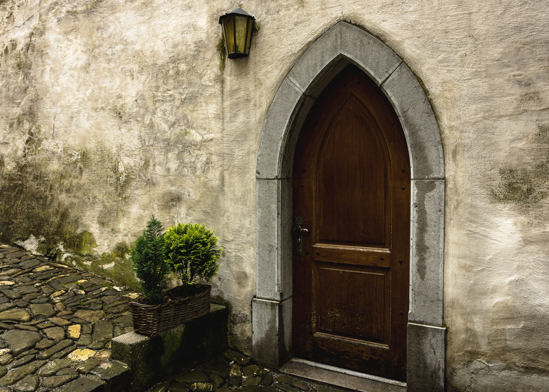 switzerland, wall, day, building, history, house, building exterior, arched, doorway, wood - material, nature, la gruyère, wall - building feature, stone wall