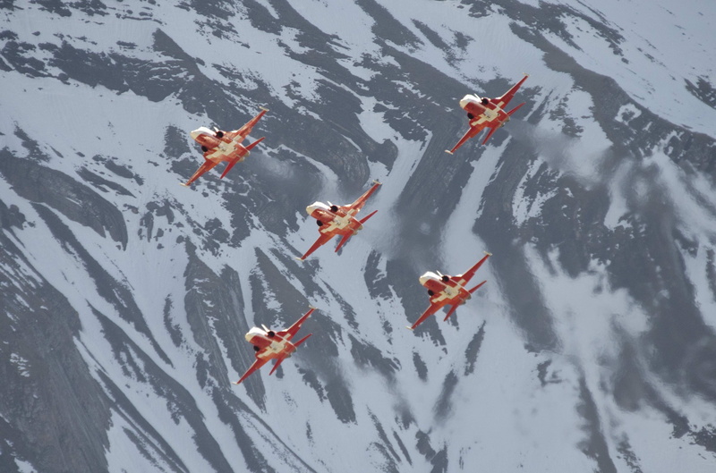 2K, patrouille, air, f 5, jet, suisse, dom, acrobatic, northrop, aviation, aircraft, fighter
