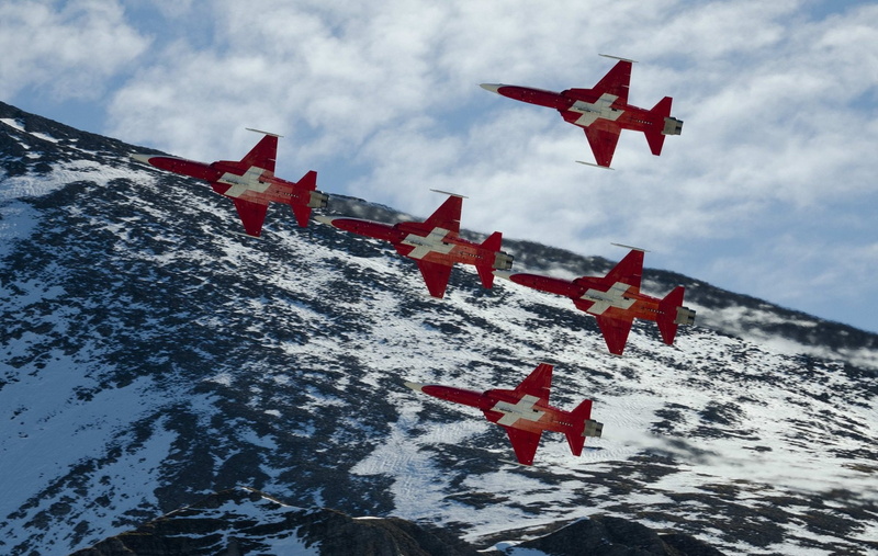 f 5, acrobatic, dom, northrop, aviation, 720P, jet, fighter, aircraft, suisse, air, patrouille
