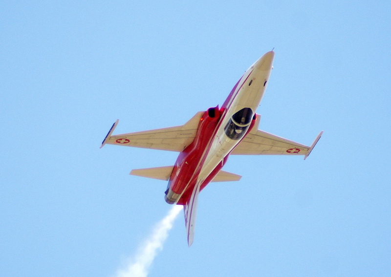 air, fighter, northrop, aircraft, patrouille, suisse, aviation, 1080P, jet, acrobatic, f 5, dom