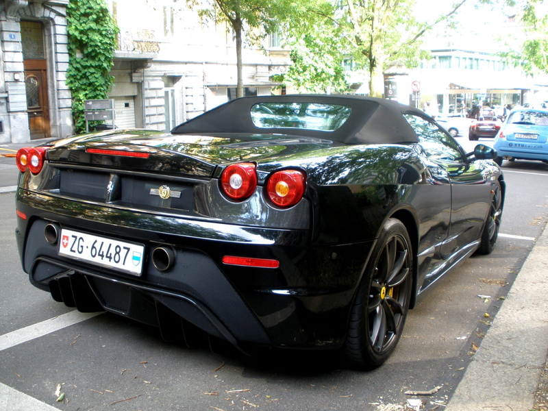 jaune, supercars, 16m, 2K, 2009, noir, nero, spider, black, scuderia, ferrari, supercar