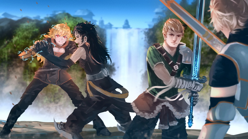 Jaune Arc, 4K, RWBY, Anime, Yang Xiao Long